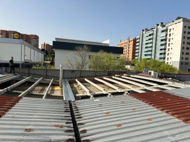 vista de tejado Sustitución de tejado